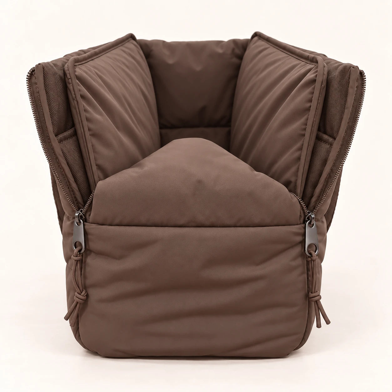 The Together Carrier - Mocha - Open side with folded padded flap
