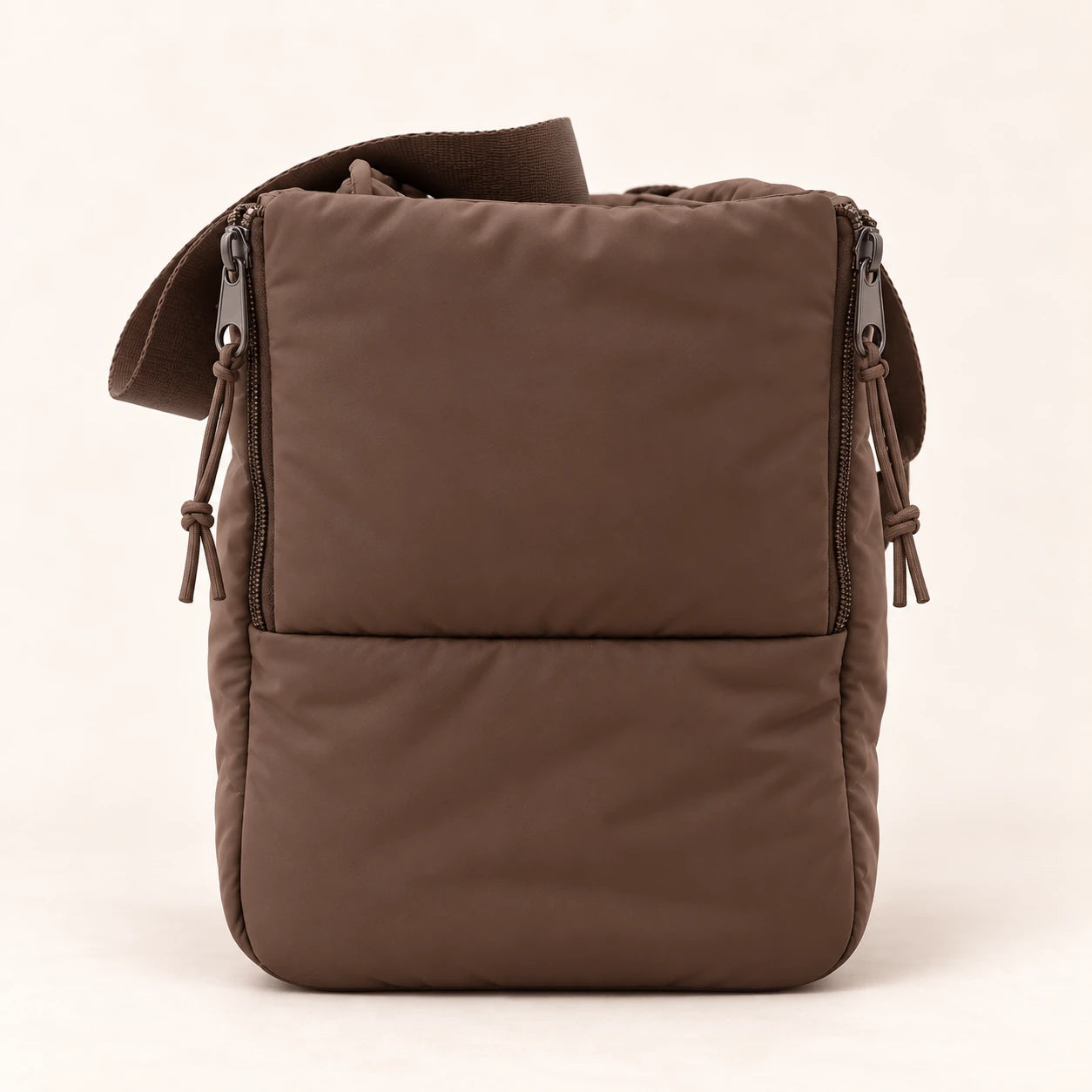 The Together Carrier - Mocha - Closed side with zip fastenings