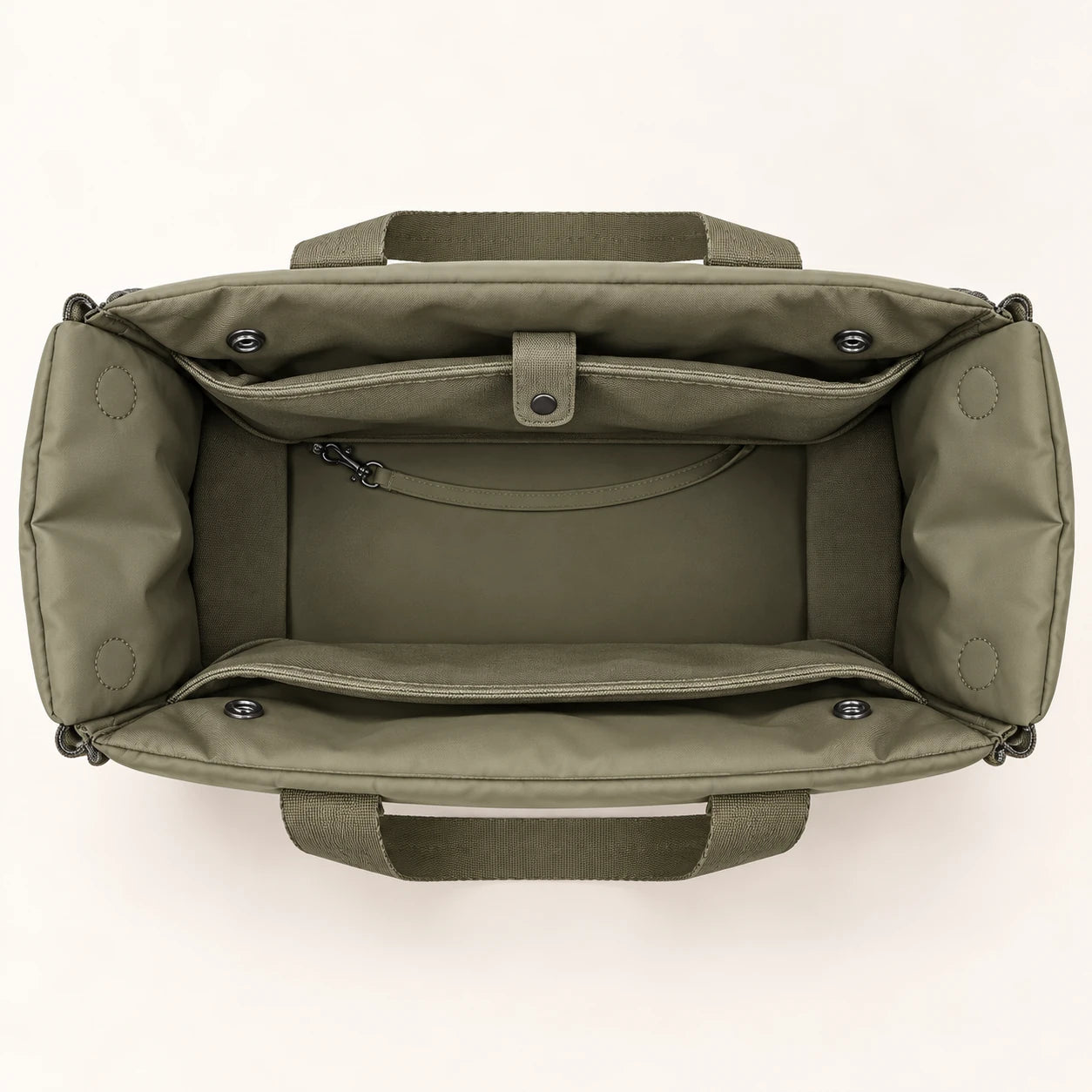 The Together Carrier - Olive - Interior compartments and safety tether